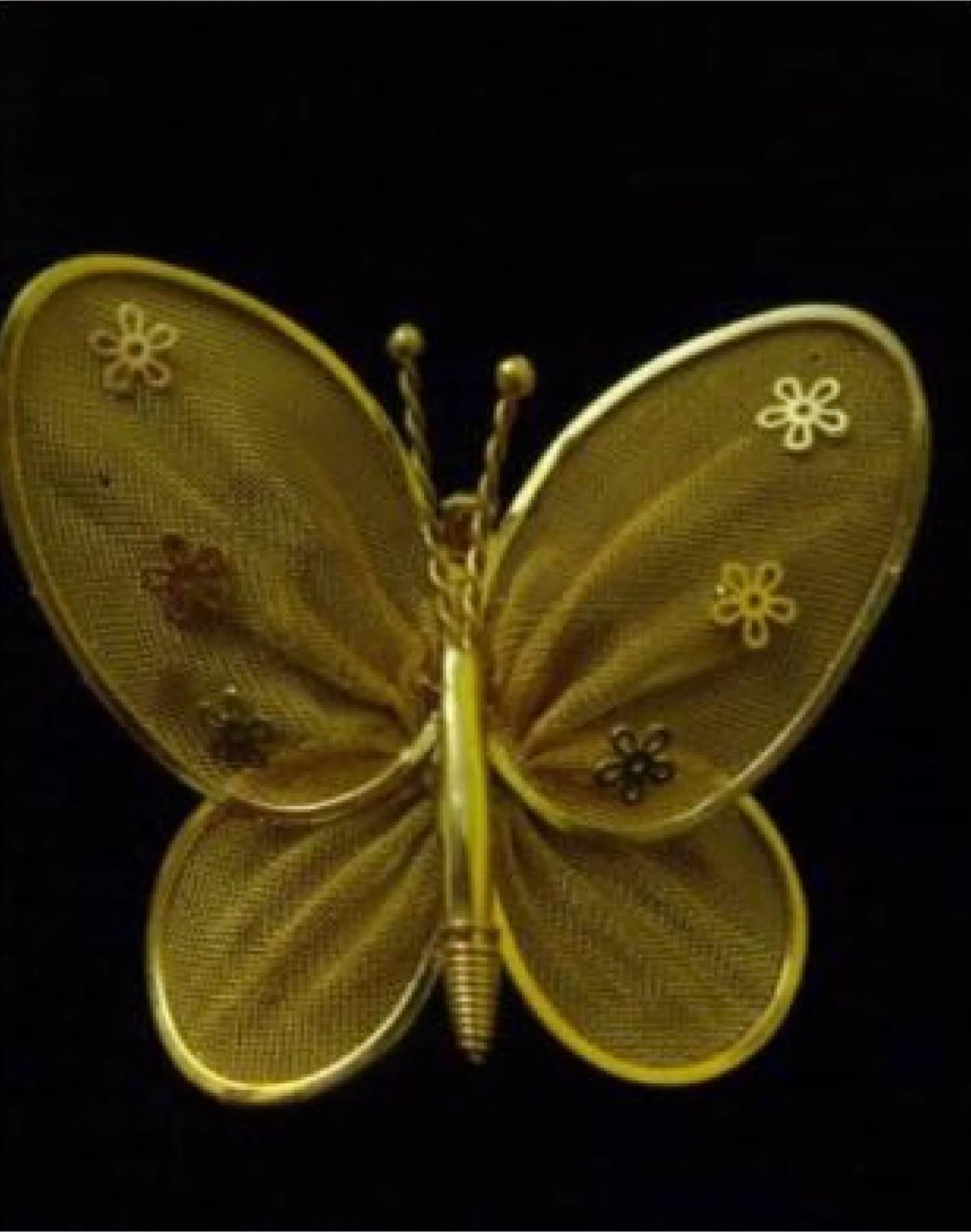 Gold-Tone Butterfly Brooch