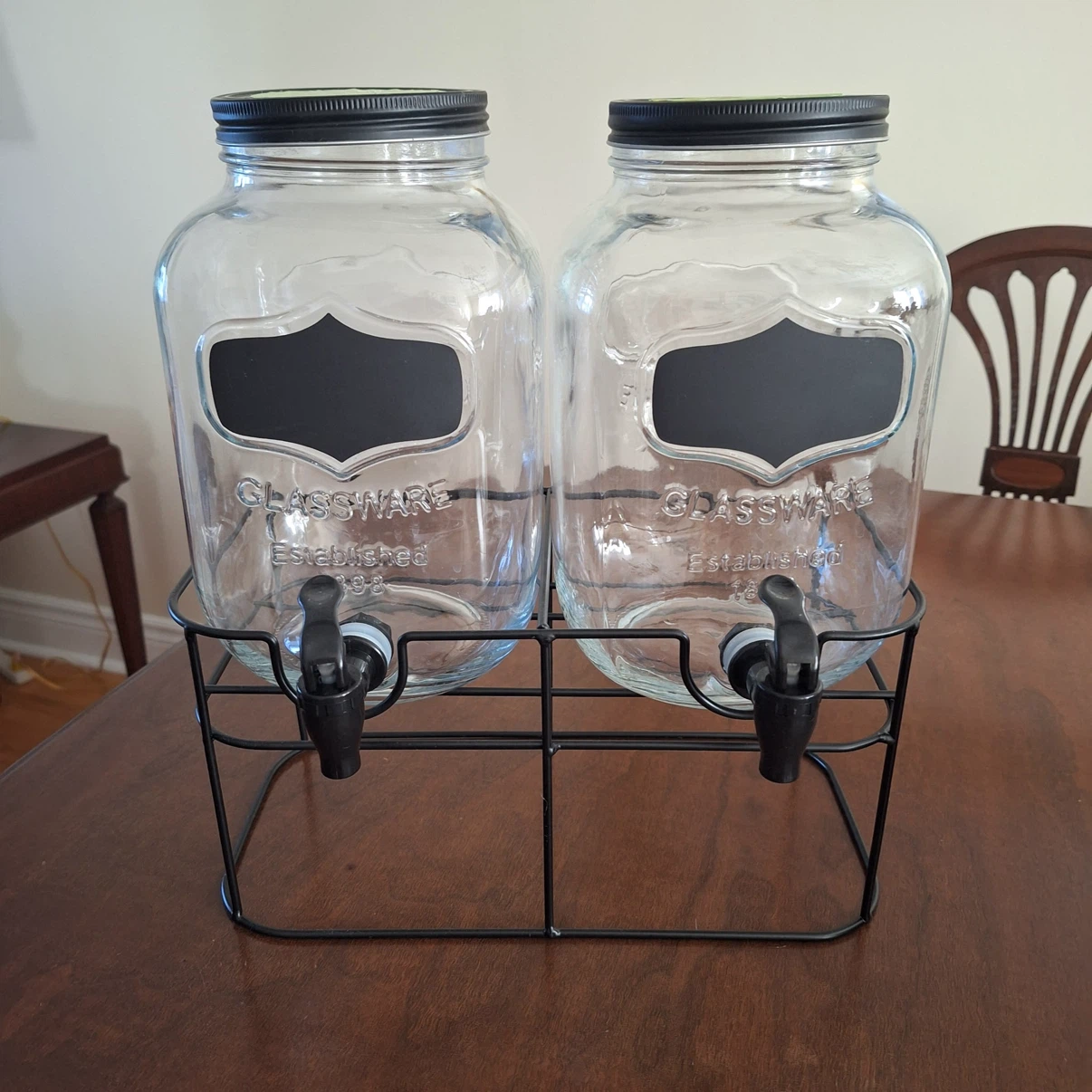 EntertainingStuff Oldtyme Double Beverage Dispenser