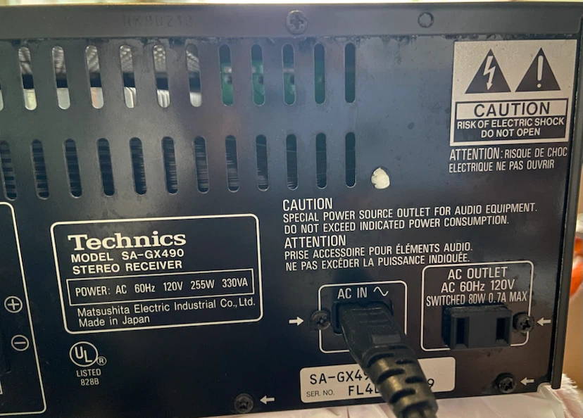 Technics SA-GX490 Stereo Receiver - photo 5