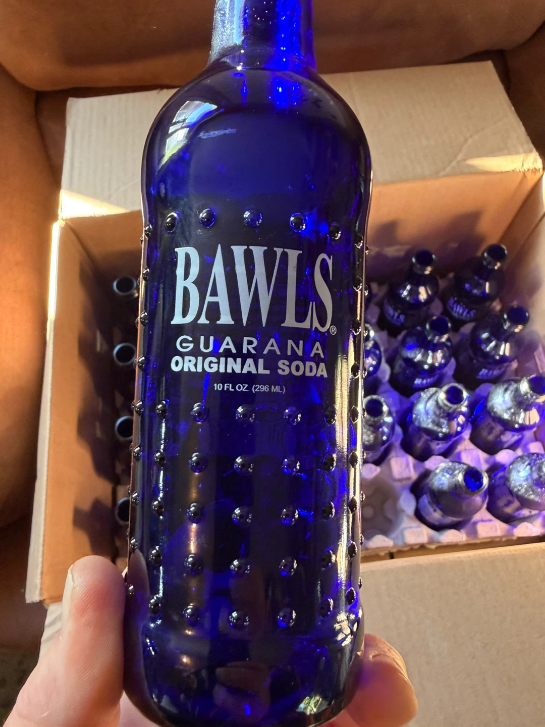 24 New empty BAWLS soda bottles/beautiful!