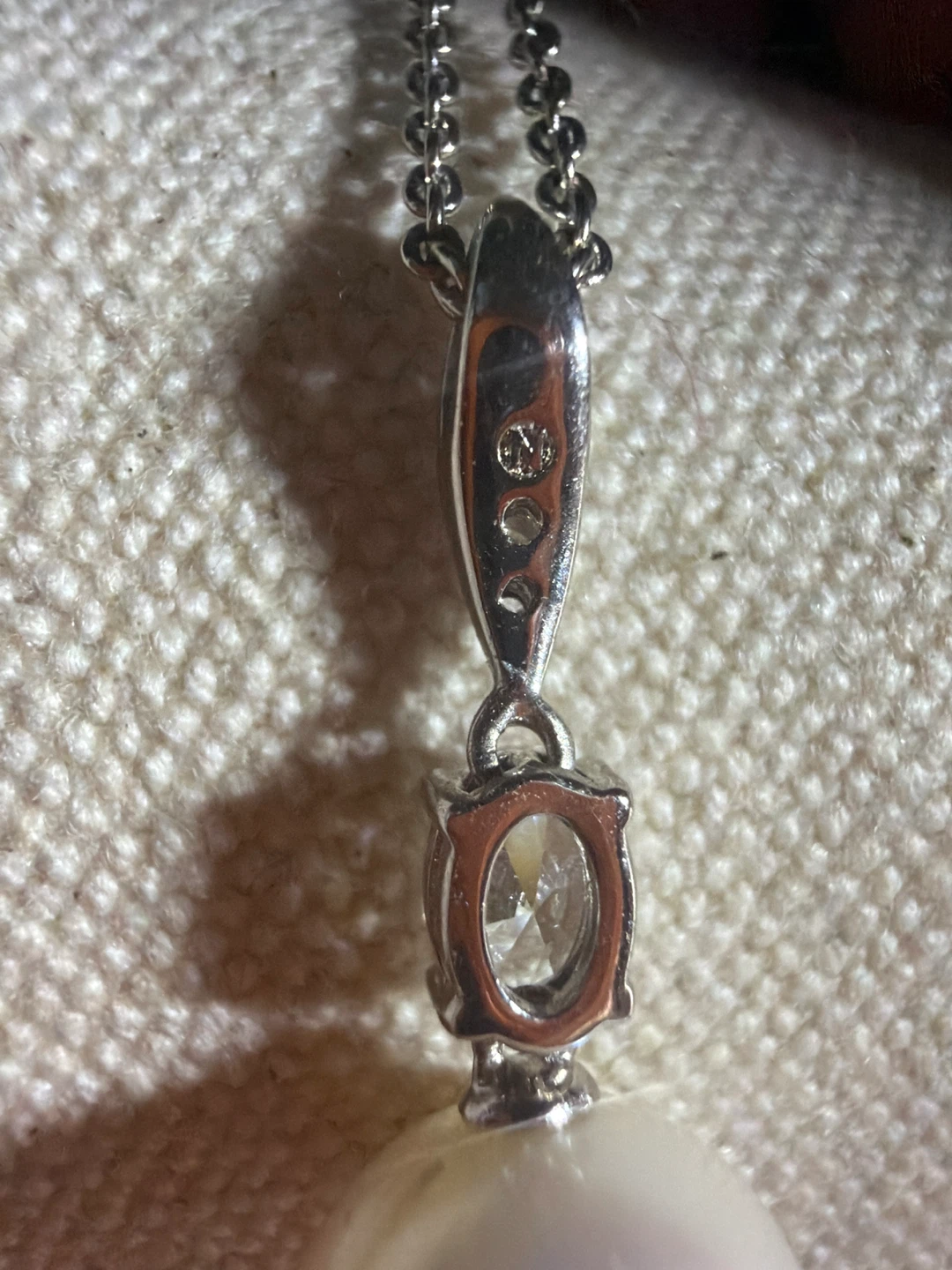 Nadri Fresh Water Pearl and CZ Pendant Necklace Sterling Silver - photo 3