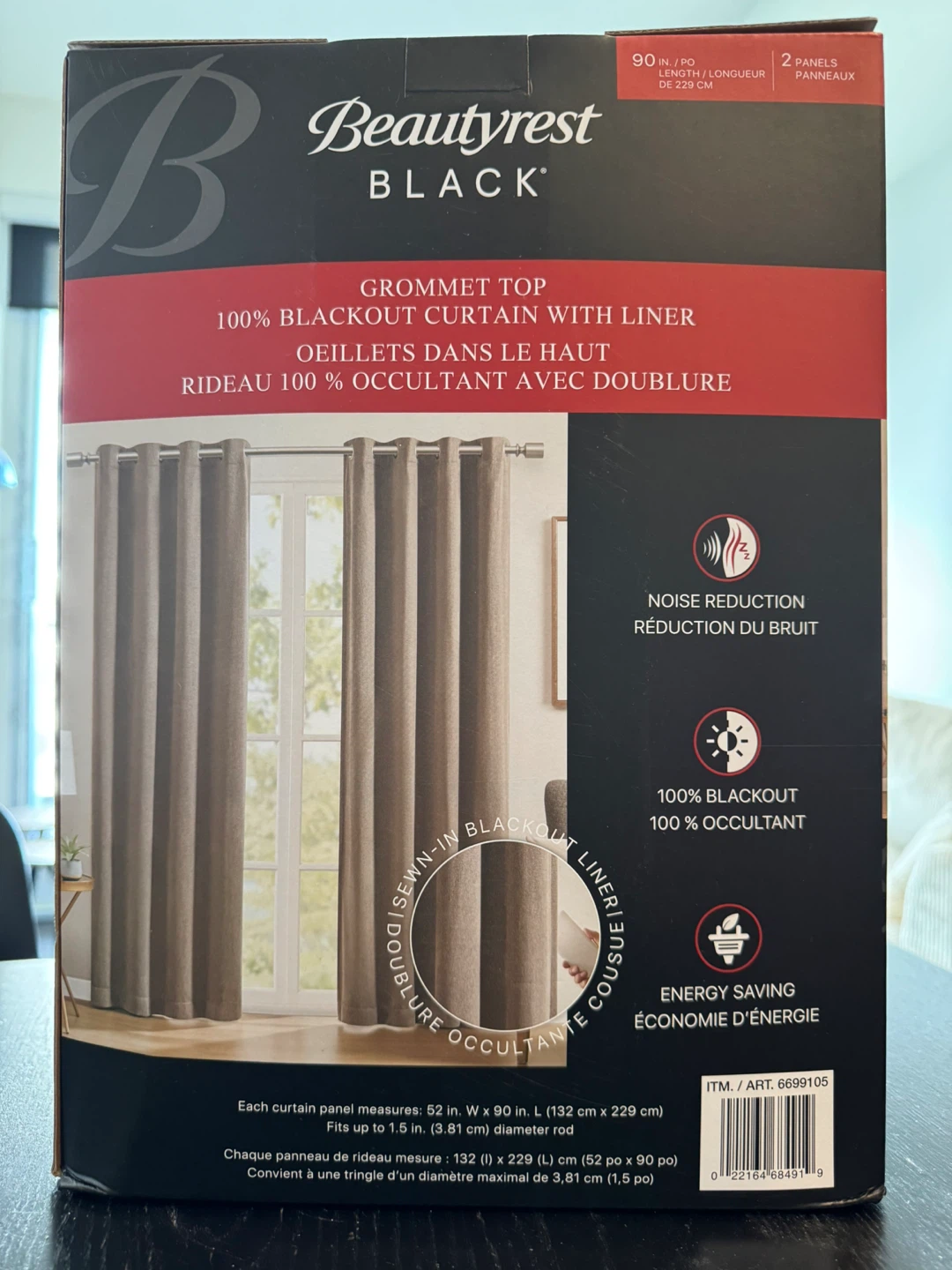 Beautyrest Black 100% Blackout Curtains