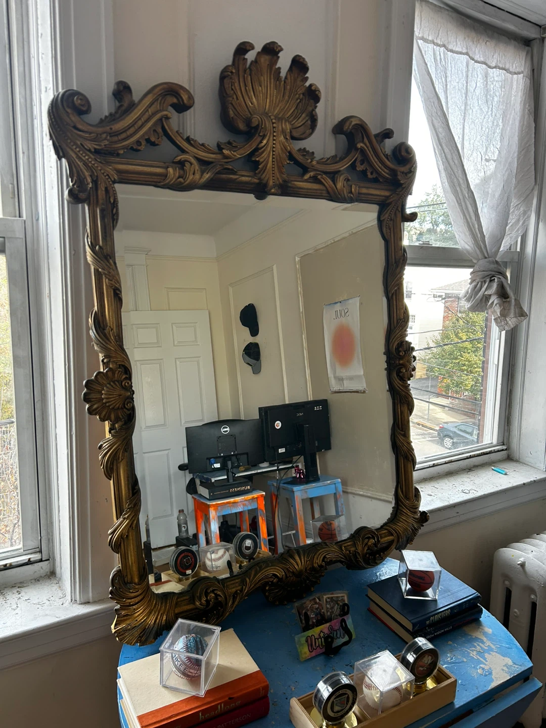Ornate Gold Framed Wall Mirror