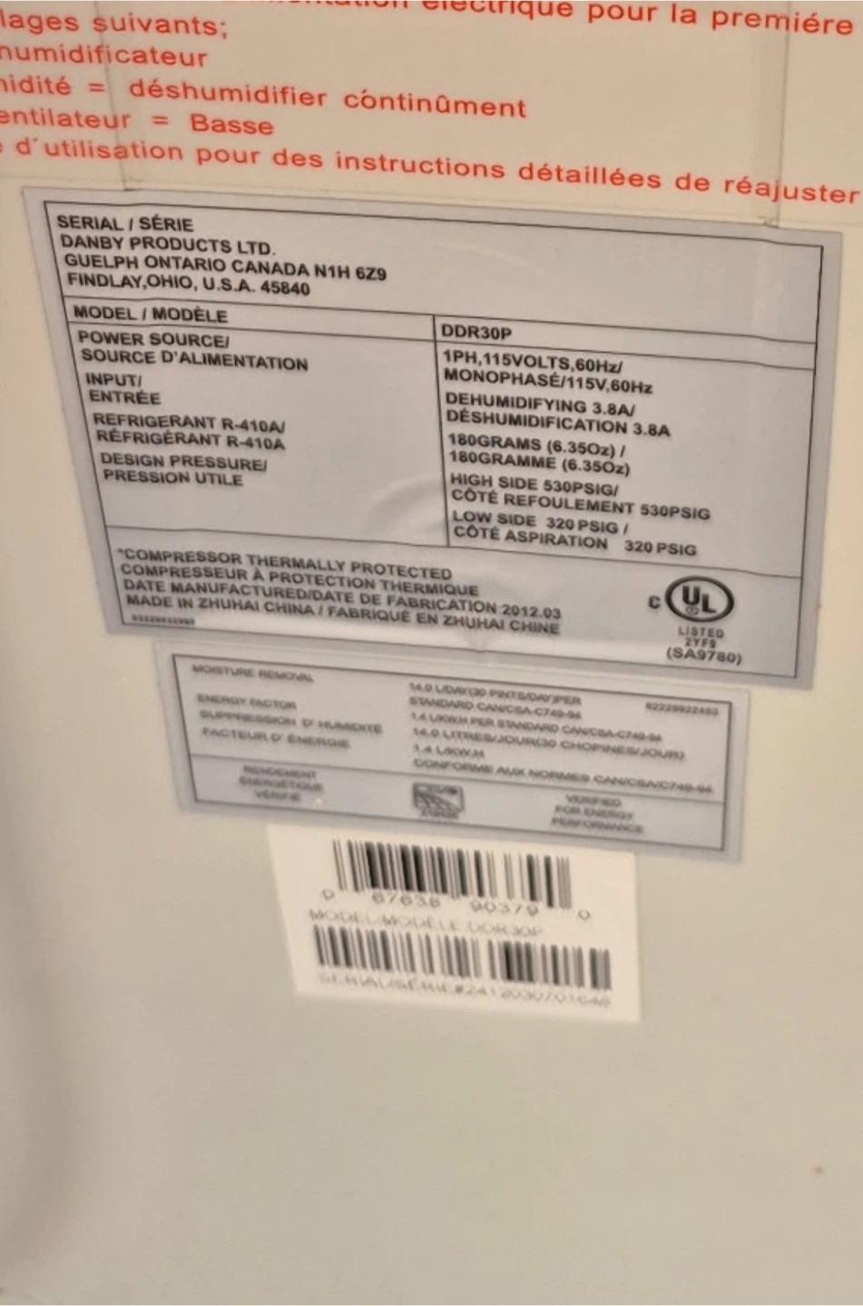 Danby Dehumidifier - photo 2