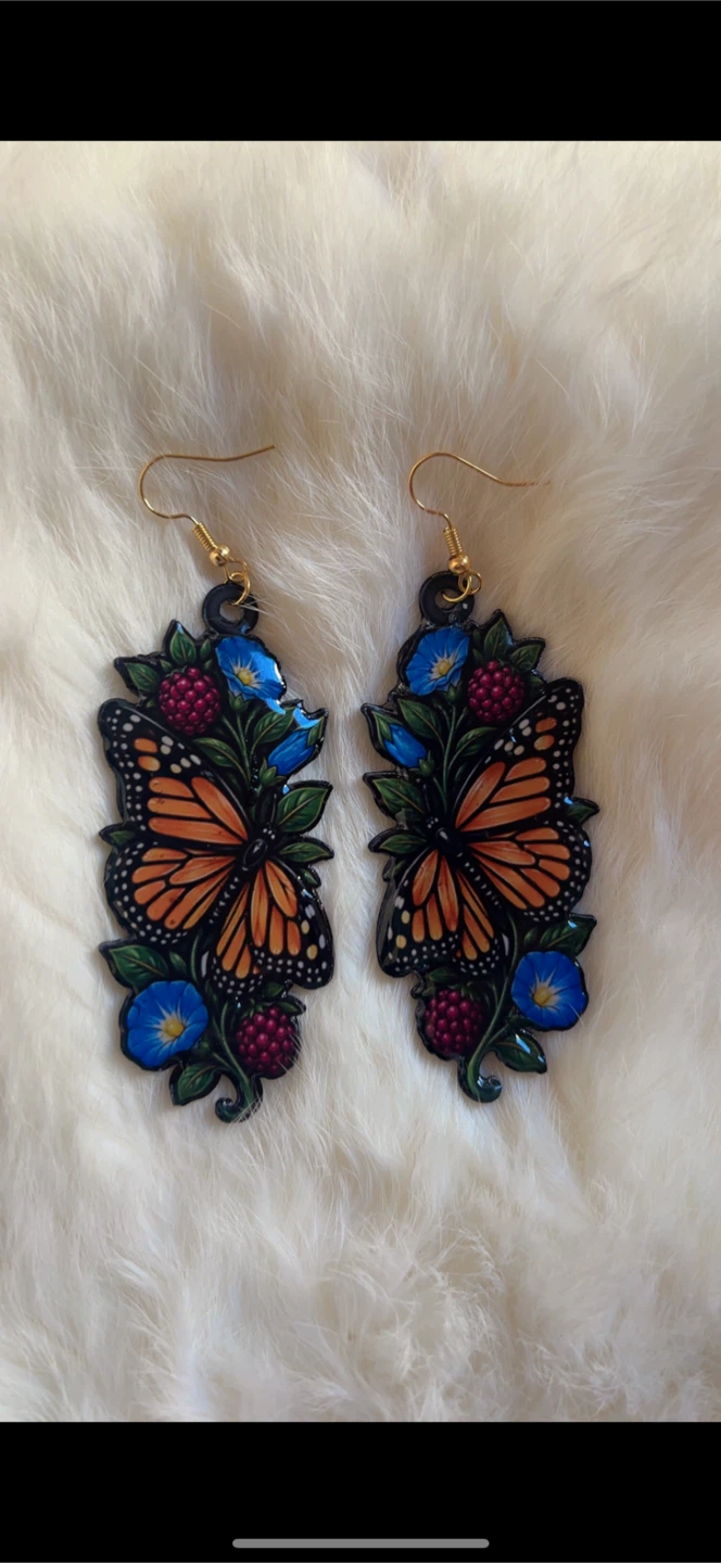 Handcrafted Butterfly and Moth Earrings