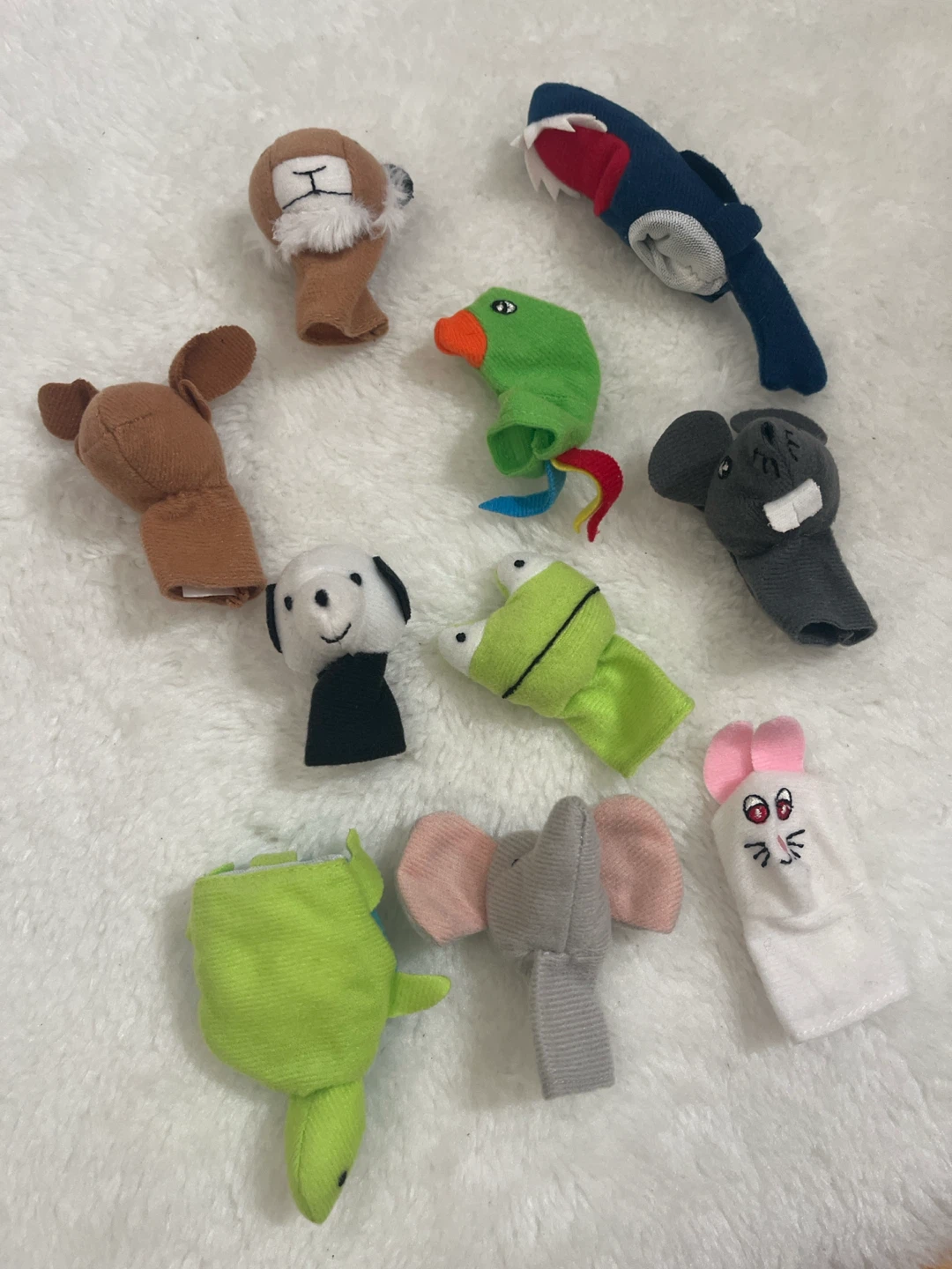 Set of 10 Animal Finger Puppets