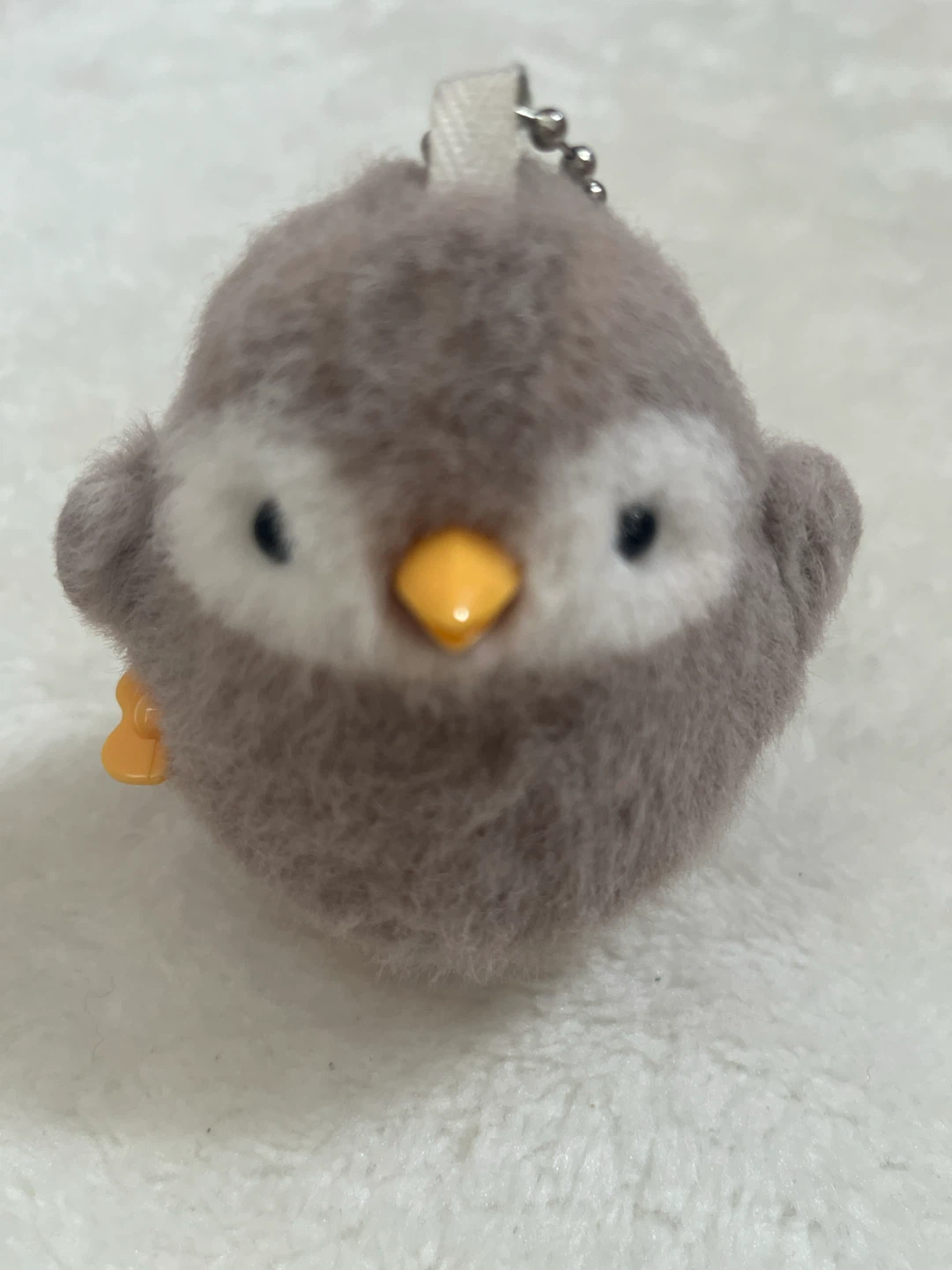 Fluffy Penguin Plush Keychain