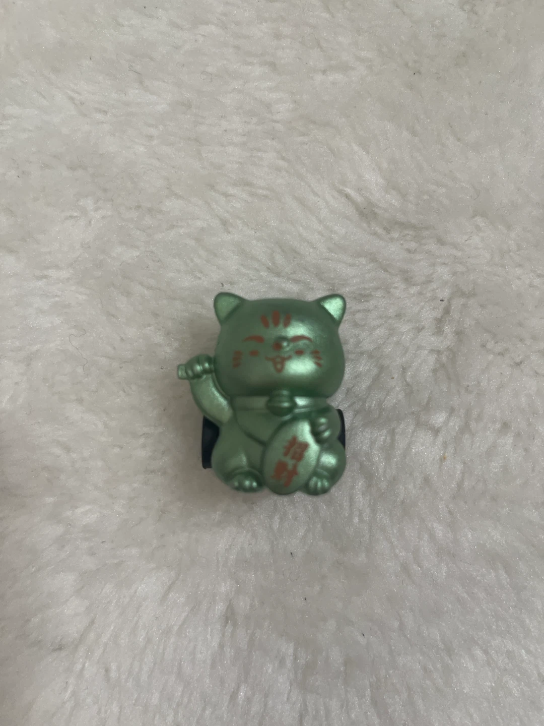 Green Lucky Cat Figurine