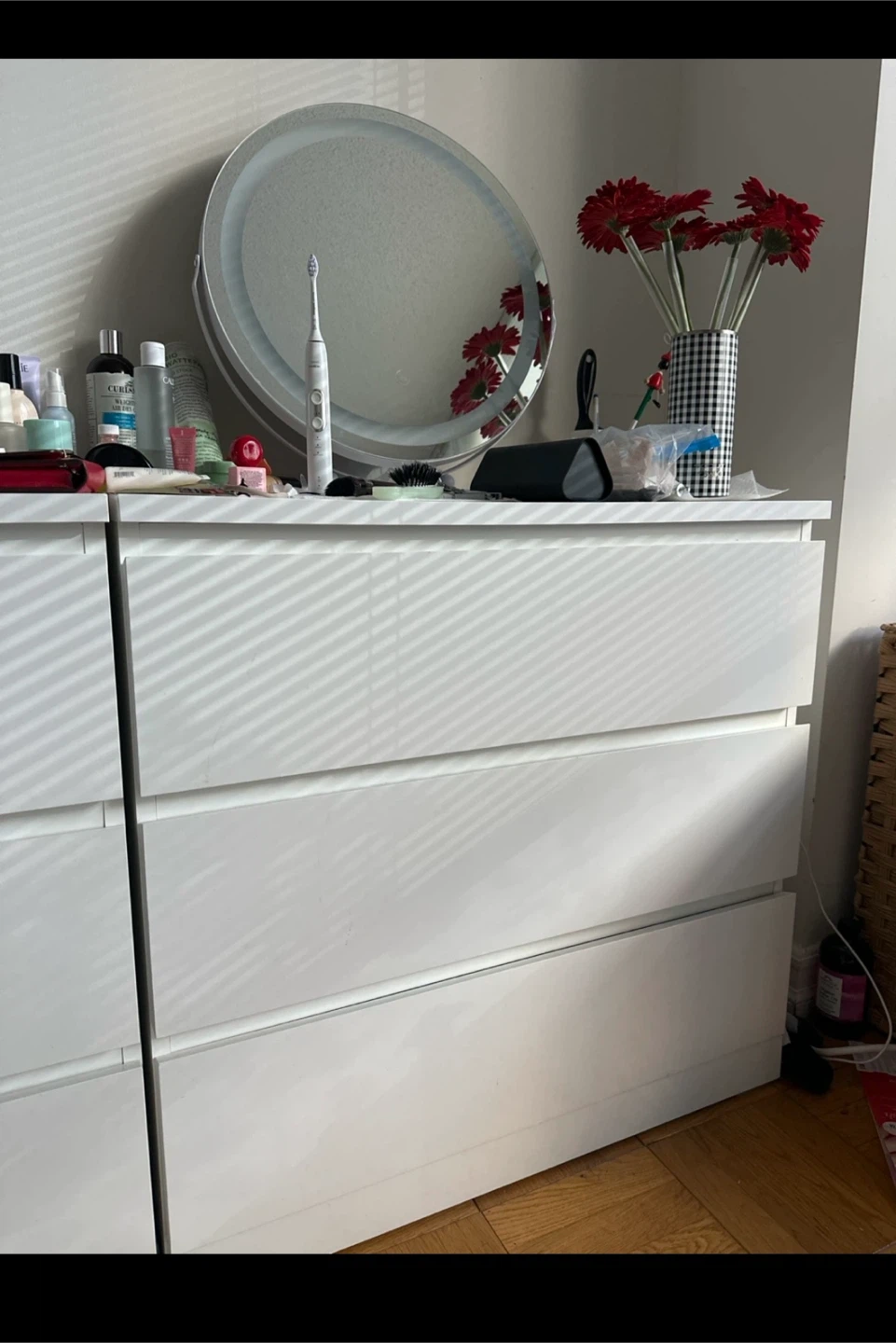 White IKEA Malm 3-Drawer Dresser - photo 2