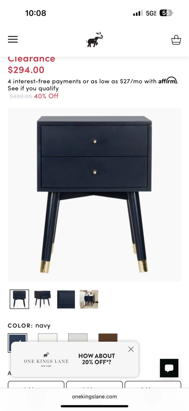 Safavieh Navy Nightstands