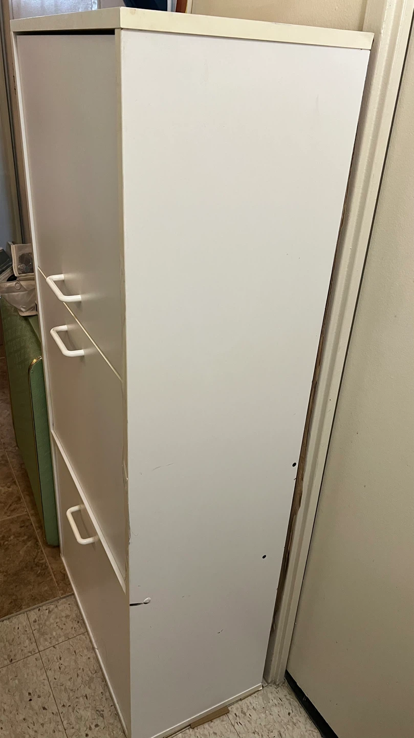 White Storage Cabinet-123 x 54 x 30.5 cm - photo 2
