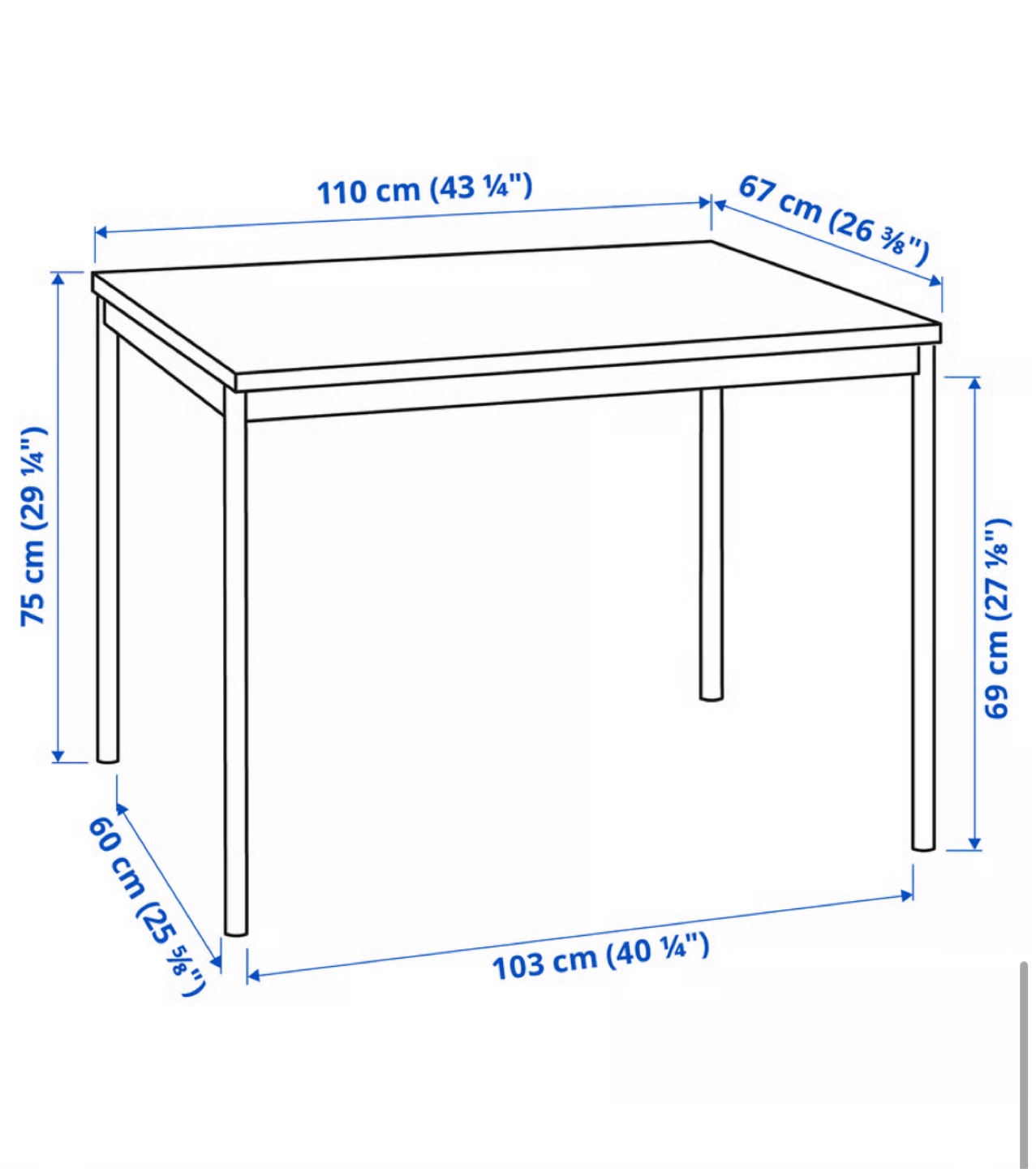 IKEA SANDSBERG Dining Table - Black - photo 4