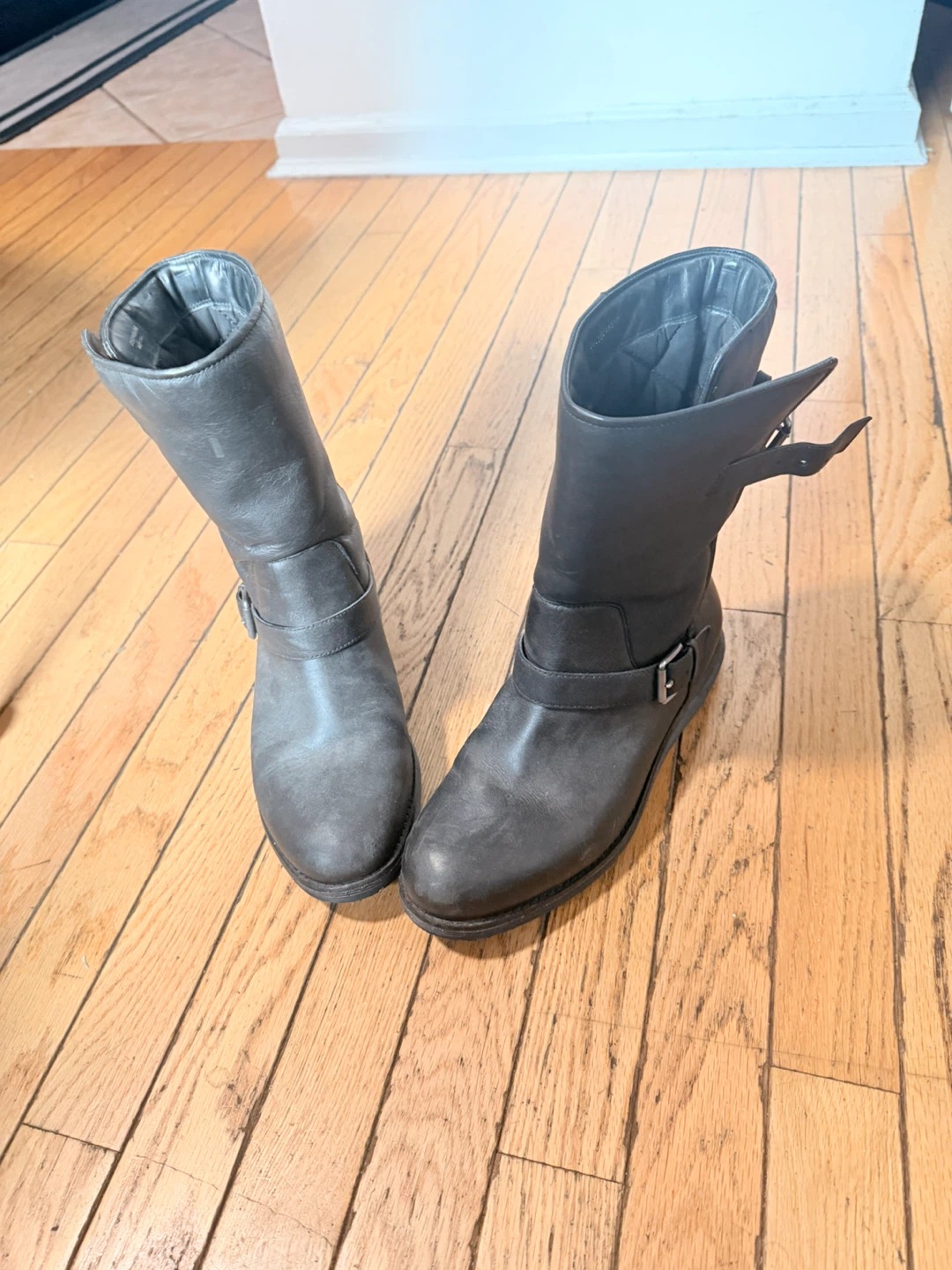 Womens Cole Haan Waterproof Leather Moto Boots - photo 2