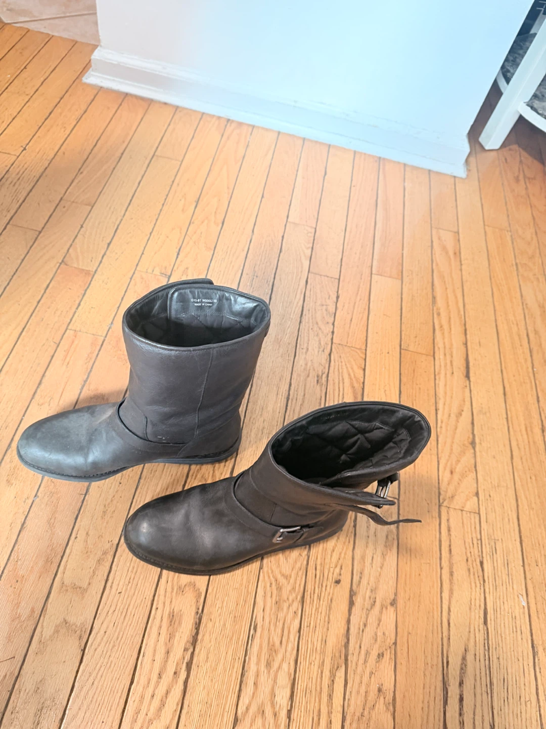 Womens Cole Haan Waterproof Leather Moto Boots - photo 4