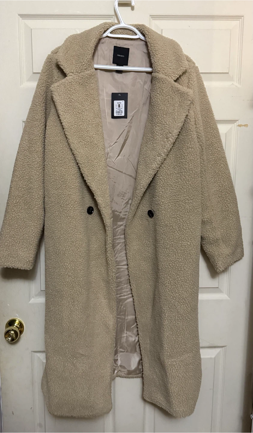 Forever 21 Tan Teddy Coat