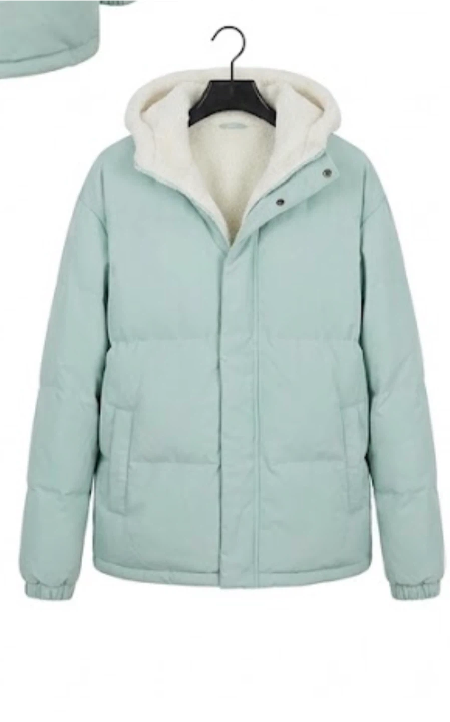 Light Green Hooded Puffer Jacket US sz L NEW