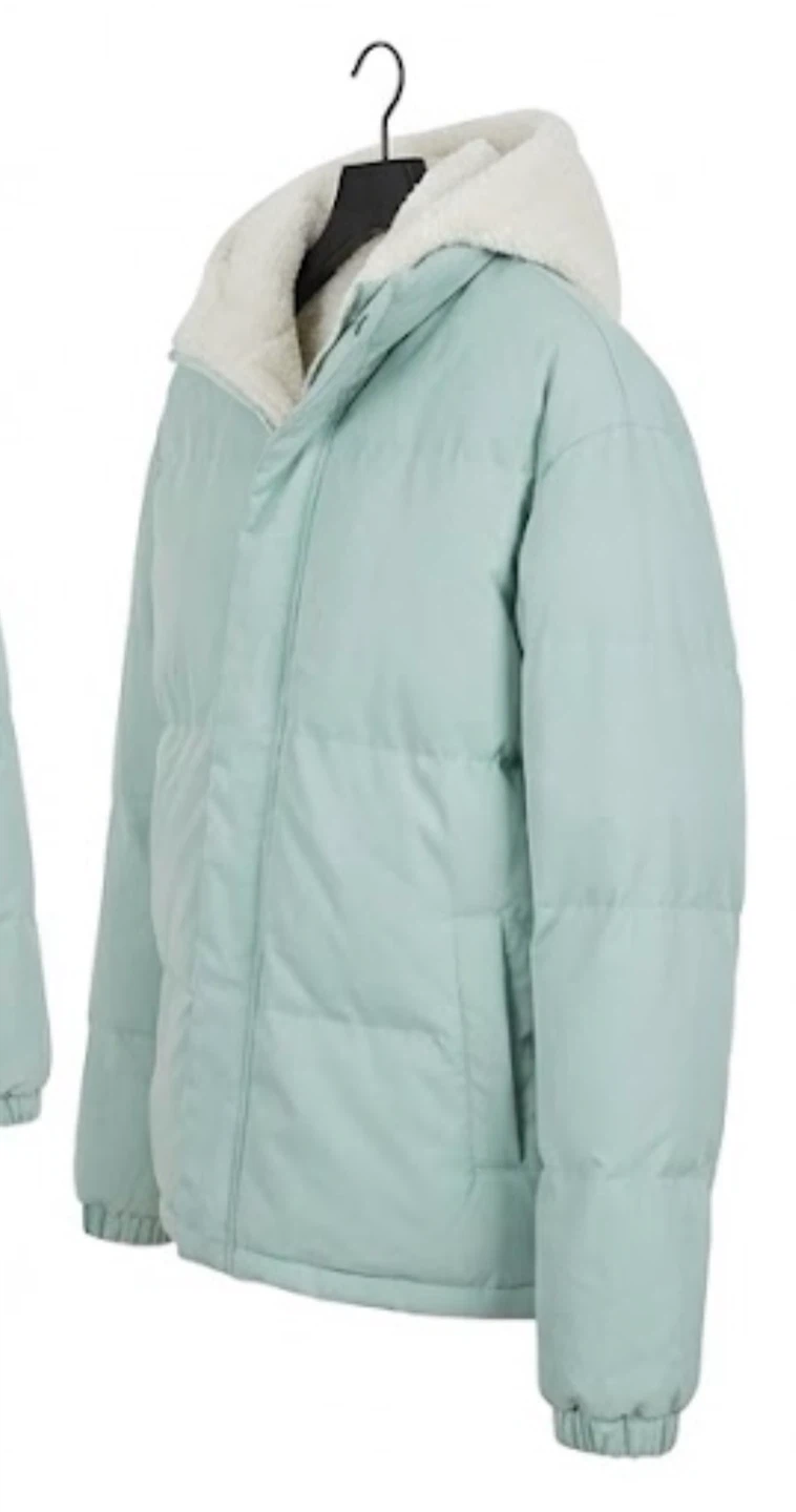 Light Green Hooded Puffer Jacket US sz L NEW - photo 3