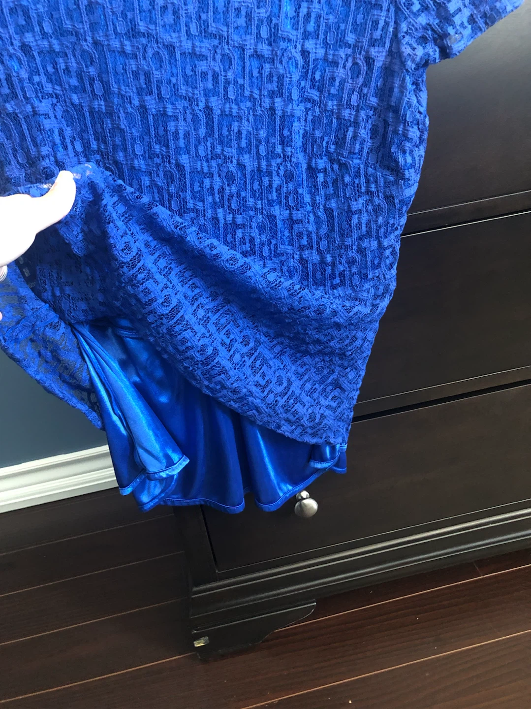 Bianca Nygård Blue Lace Top and Patterned Pants - photo 2