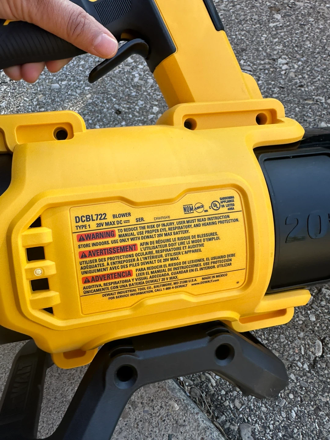 DeWalt DCBL722 20V MAX Brushless Handheld Blower - photo 2