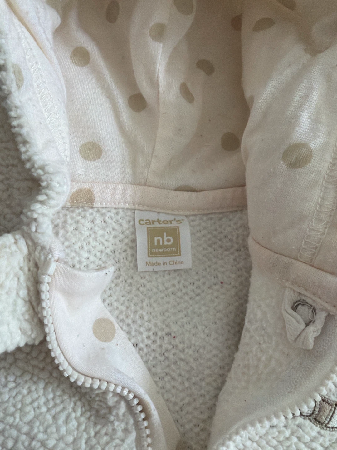 Carter's Newborn Bear Sherpa Romper - photo 2