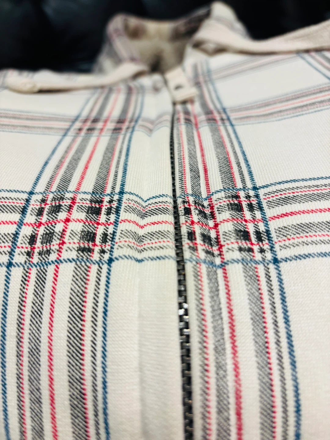 Plaid Zip-Up Warm Sherpa lined Hoodie (large) - photo 2