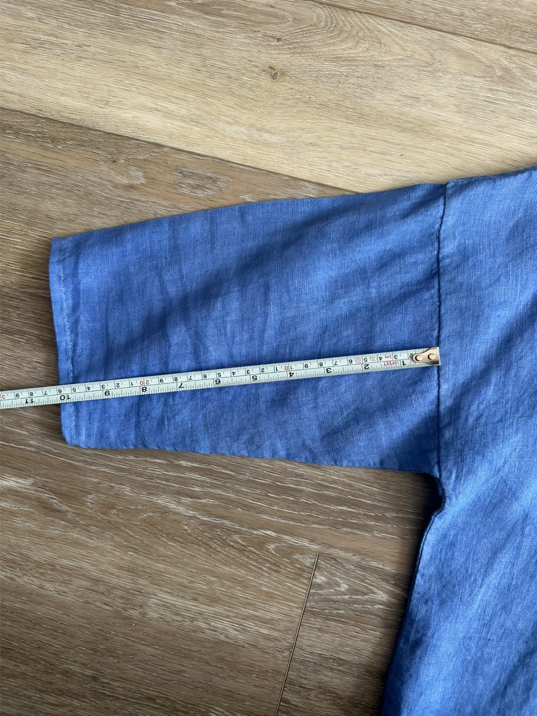 C.Valentyne Blue Button-Up Italian Linen Top - photo 4