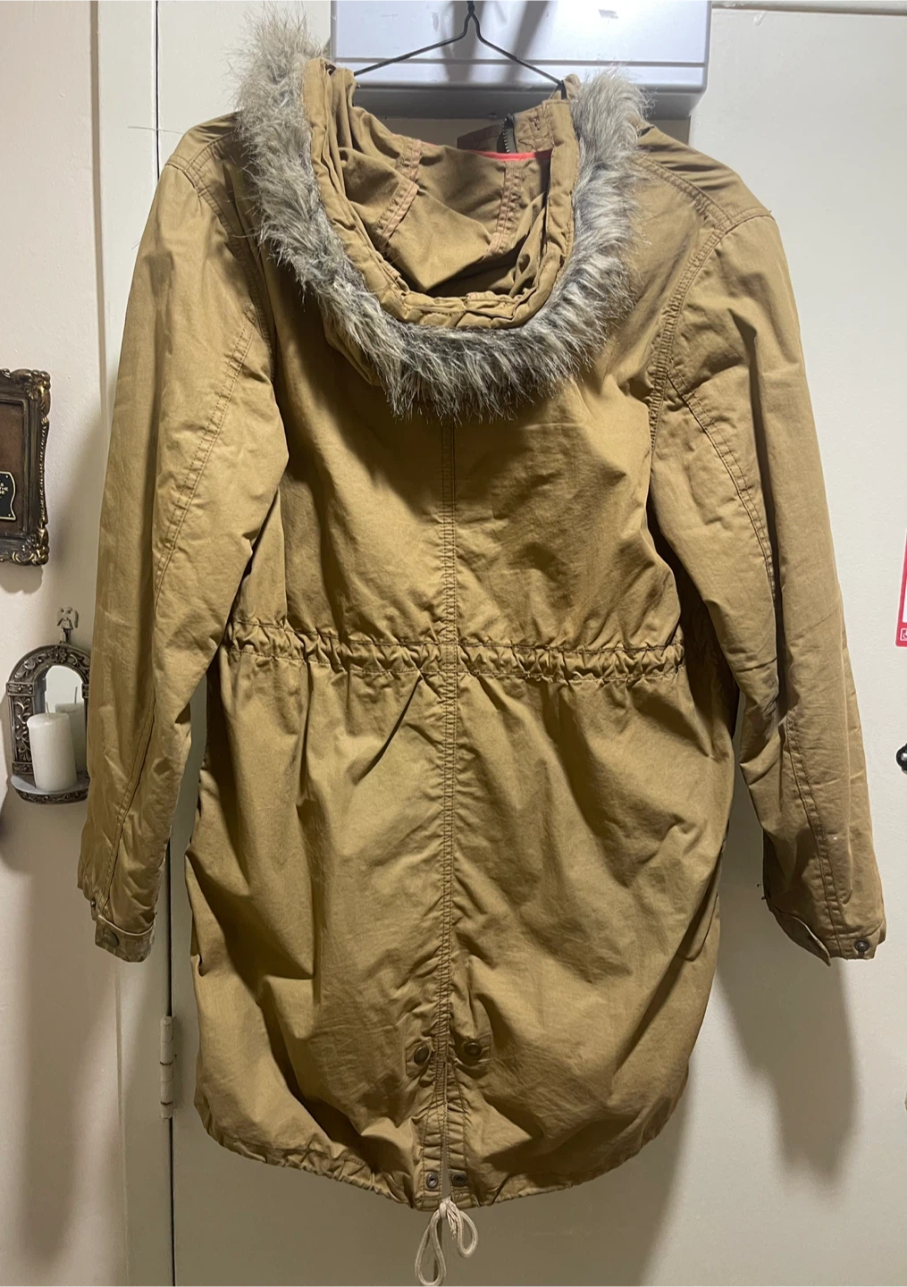 Old Navy Tan Parka with Faux Fur Hood - photo 2