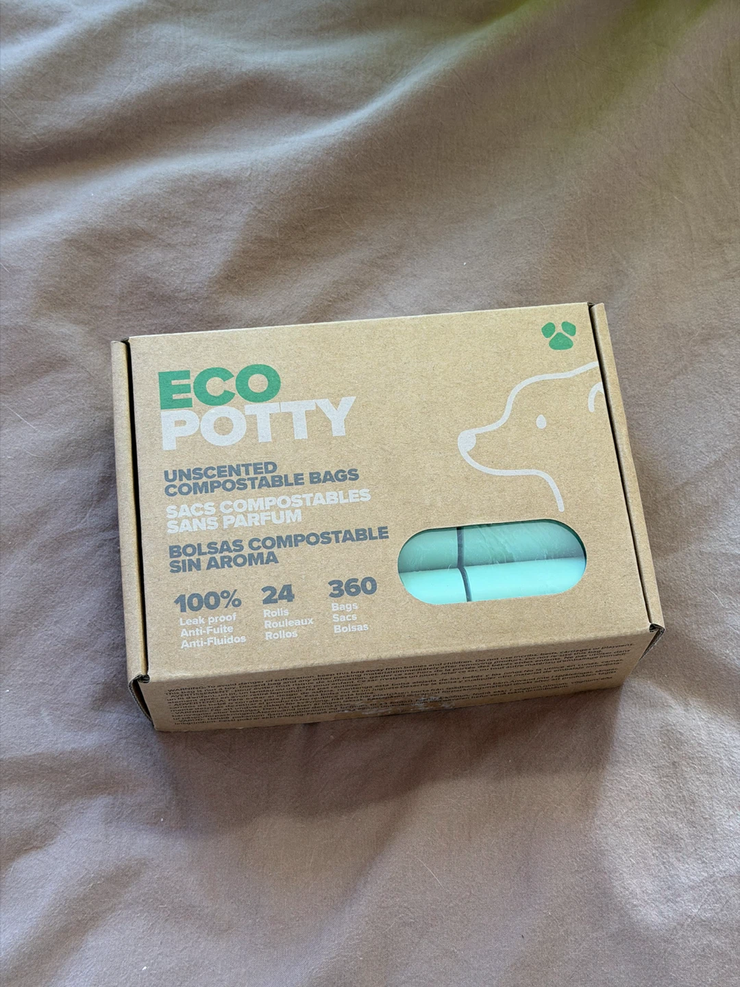 Eco Potty Unscented Compostable Pet Bags 360 Count