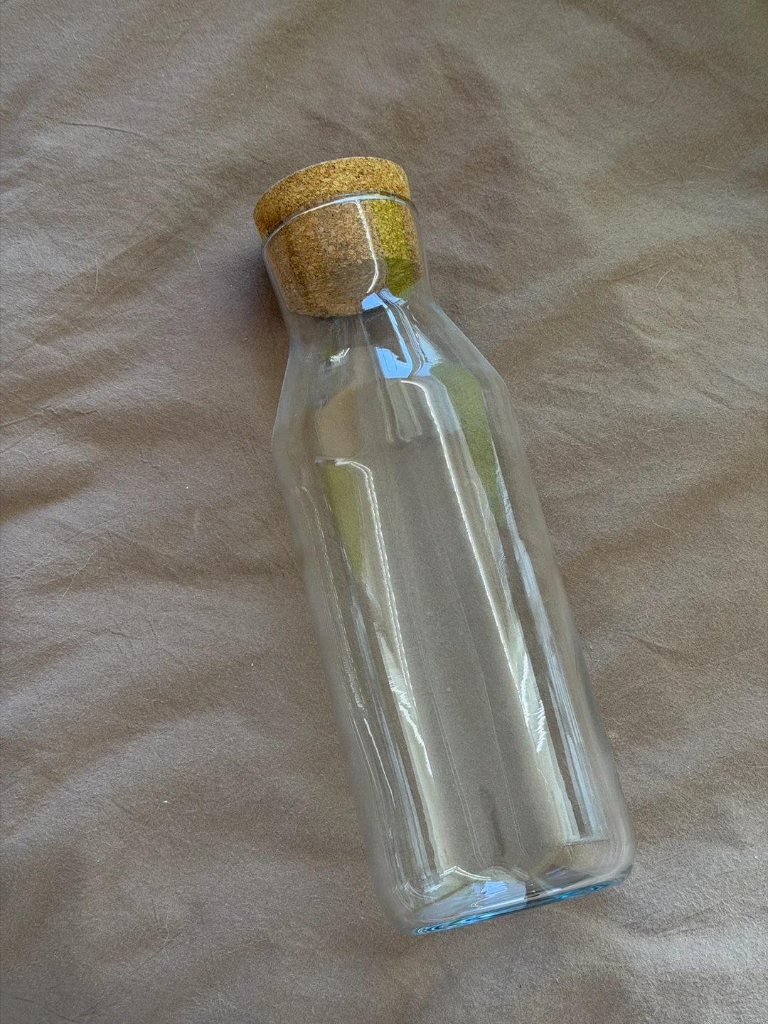 Glass Water Carafe with Cork Stopper