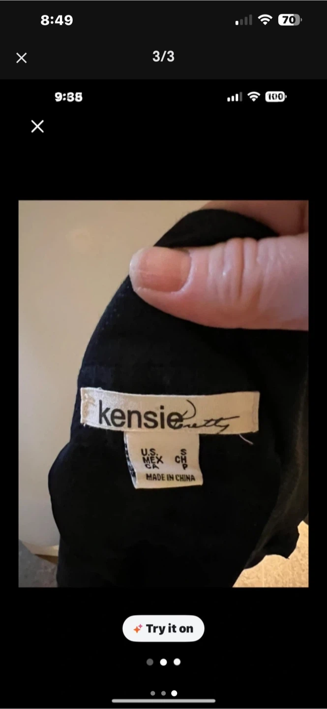 Kensie Black Button-Down Shirt - photo 3
