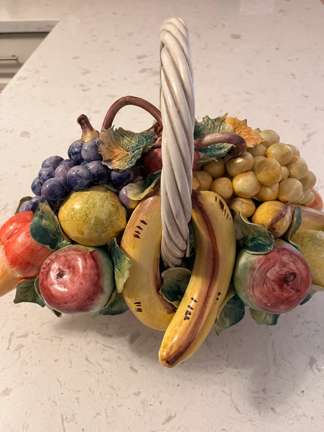 Capodimonte Fruit Basket Decorative Centerpiece