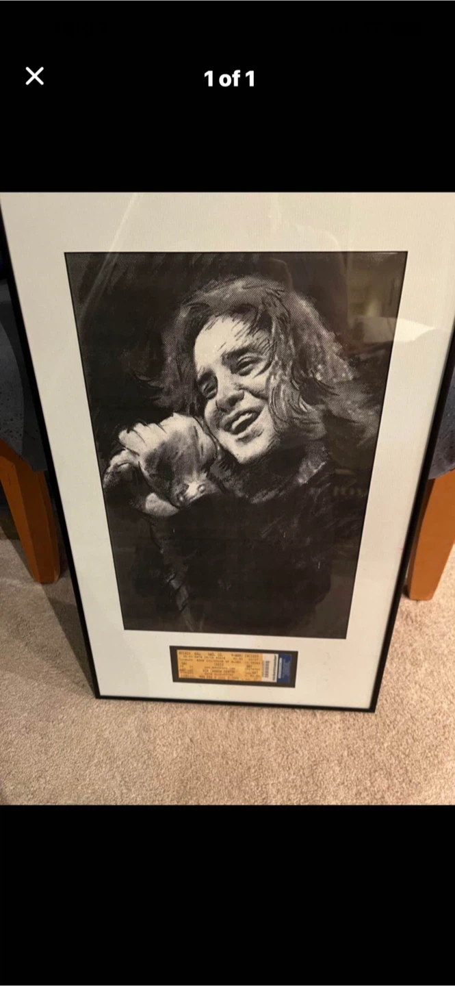 Framed Creed Concert Print and Ticket