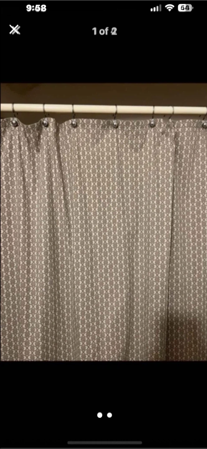 Shower Curtain with Matching Hooks