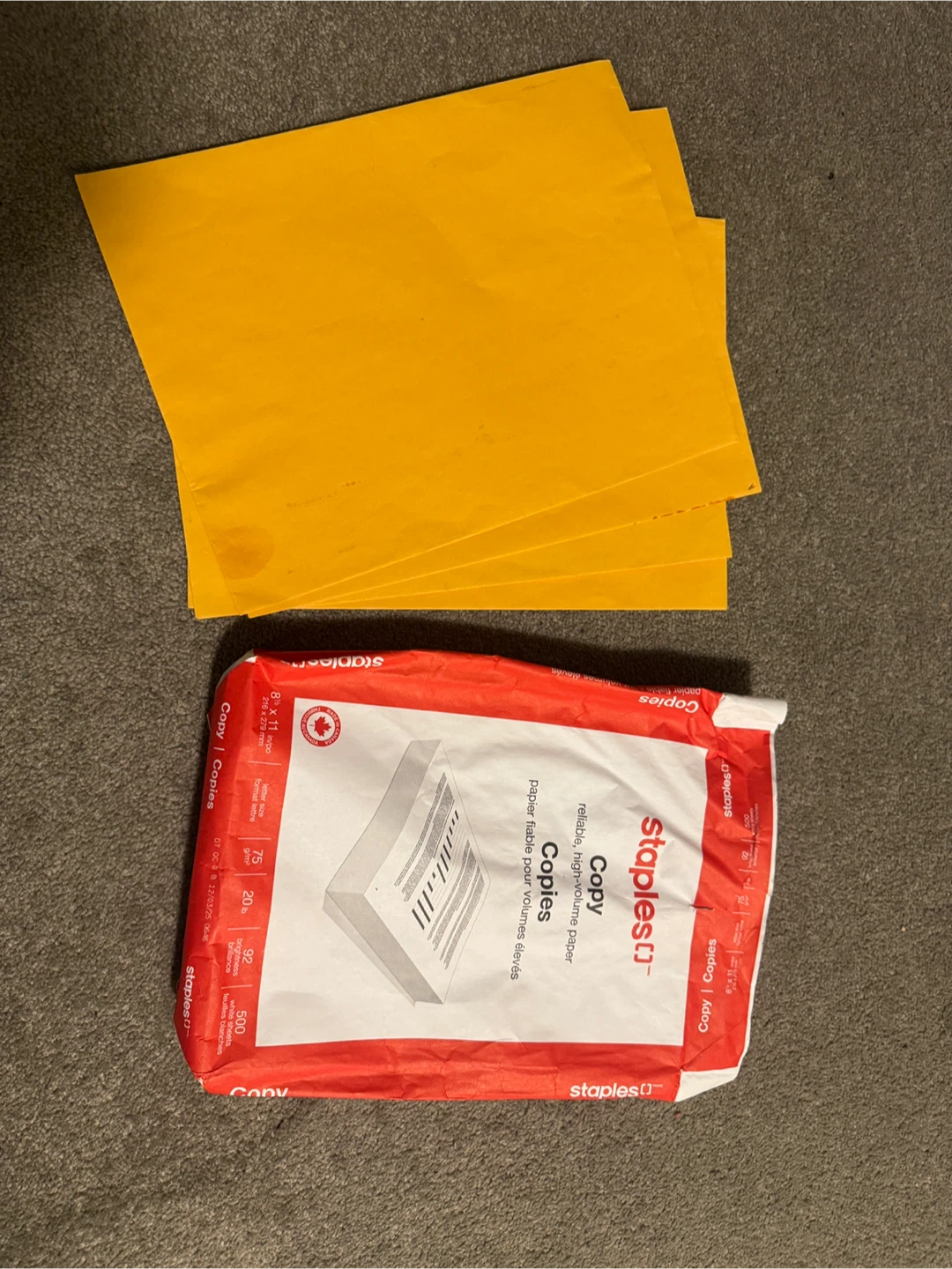 Staples Copy Paper, Letter Size