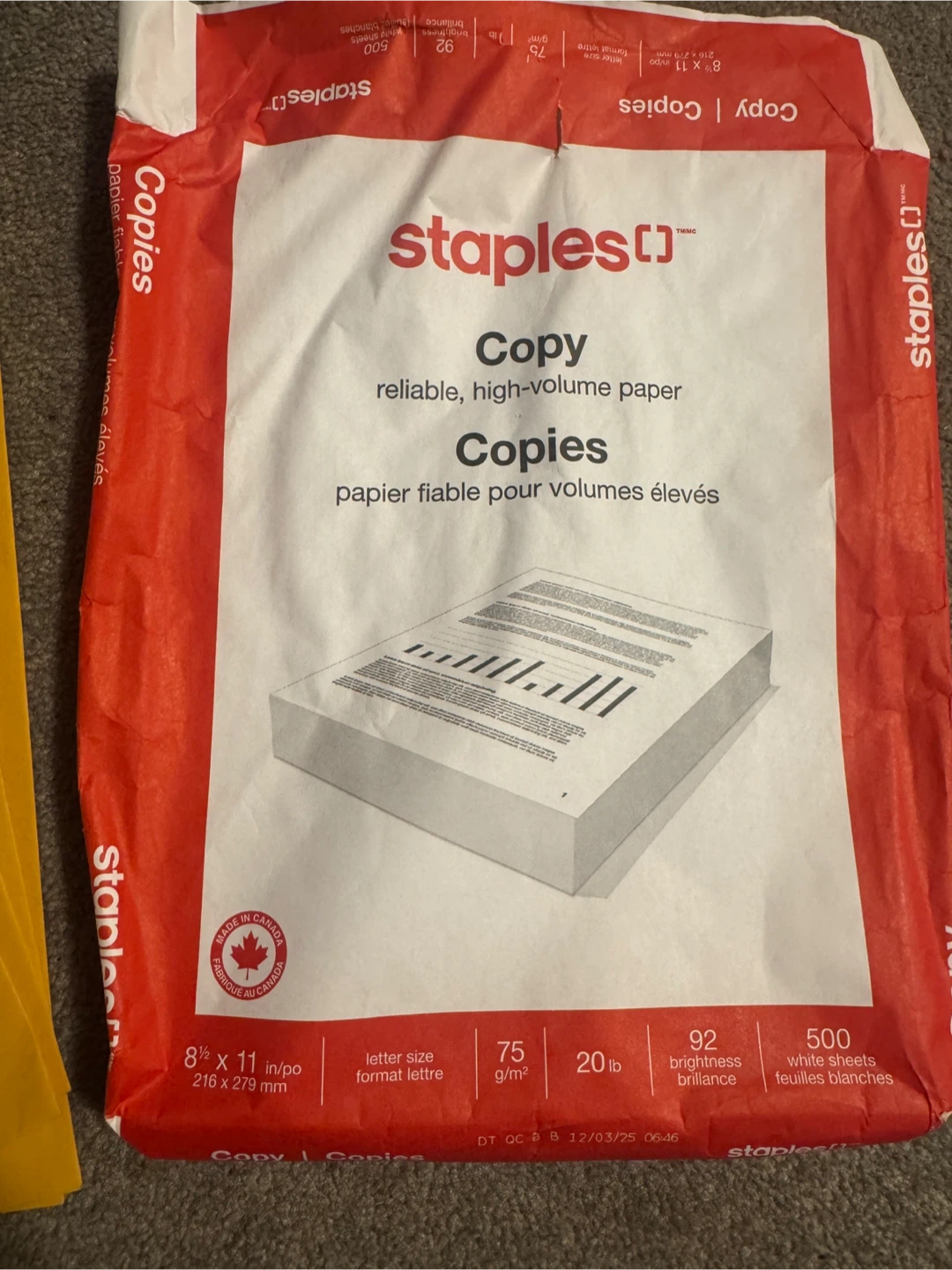 Staples Copy Paper, Letter Size - photo 2