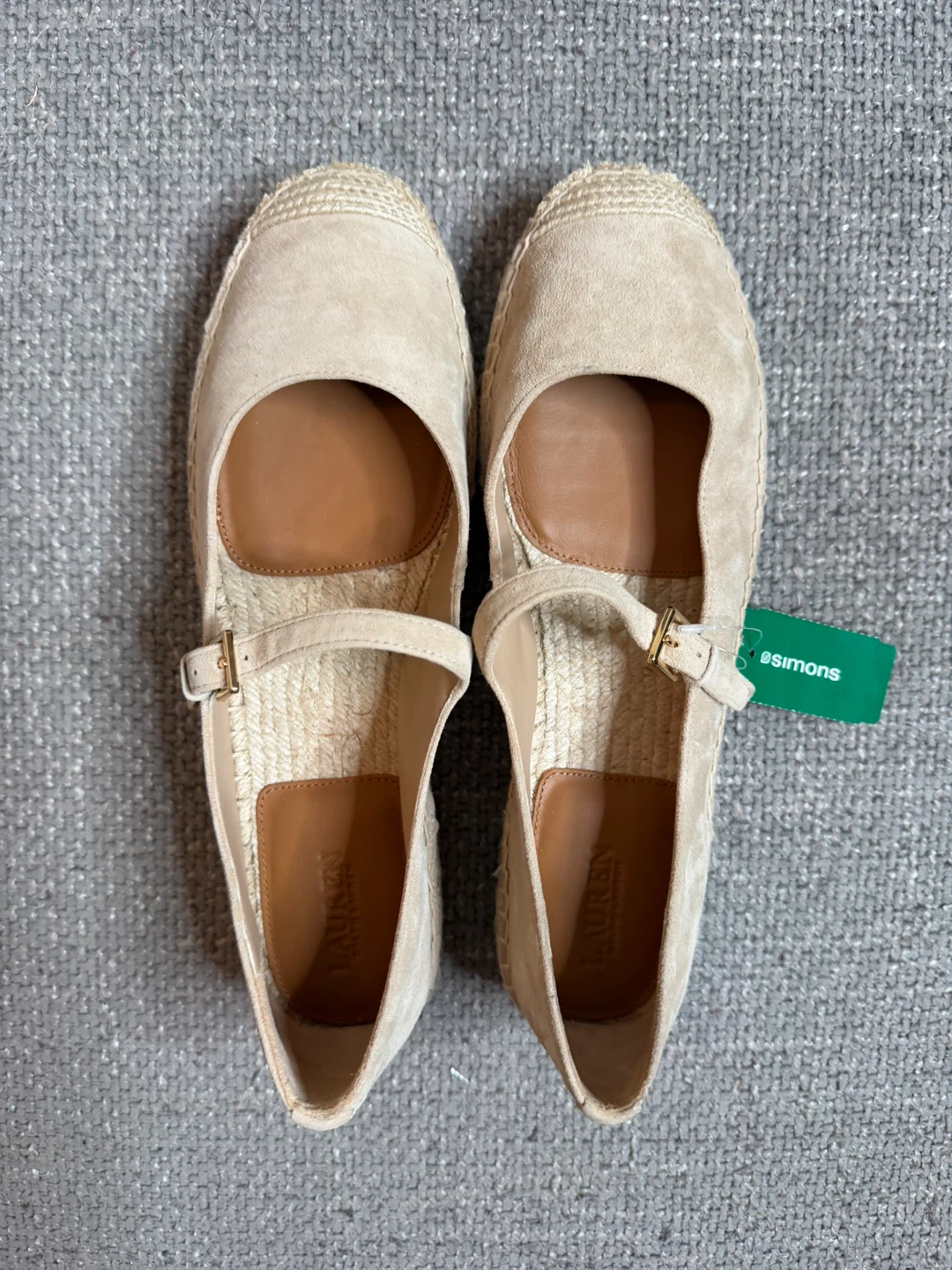 Lauren Ralph Lauren Suede Platform Espadrille Mary Jane Flats 10 - photo 4