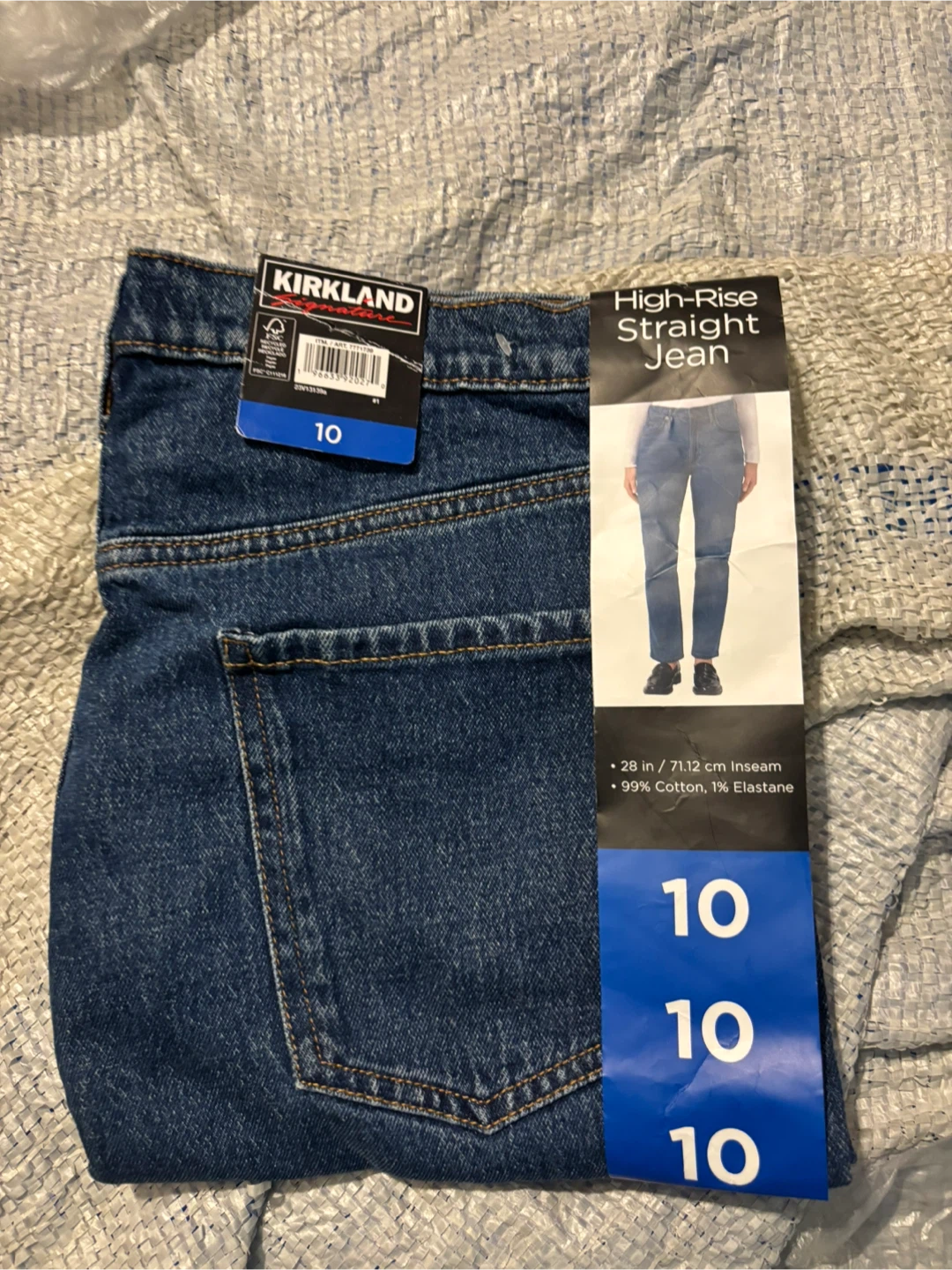Kirkland Signature High-Rise Straight Jeans Size 10