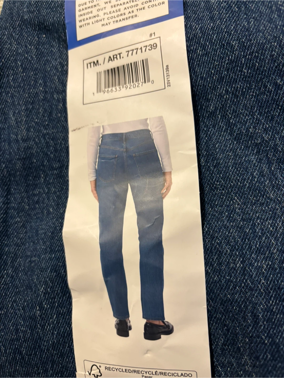 Kirkland Signature High-Rise Straight Jeans Size 10 - photo 3