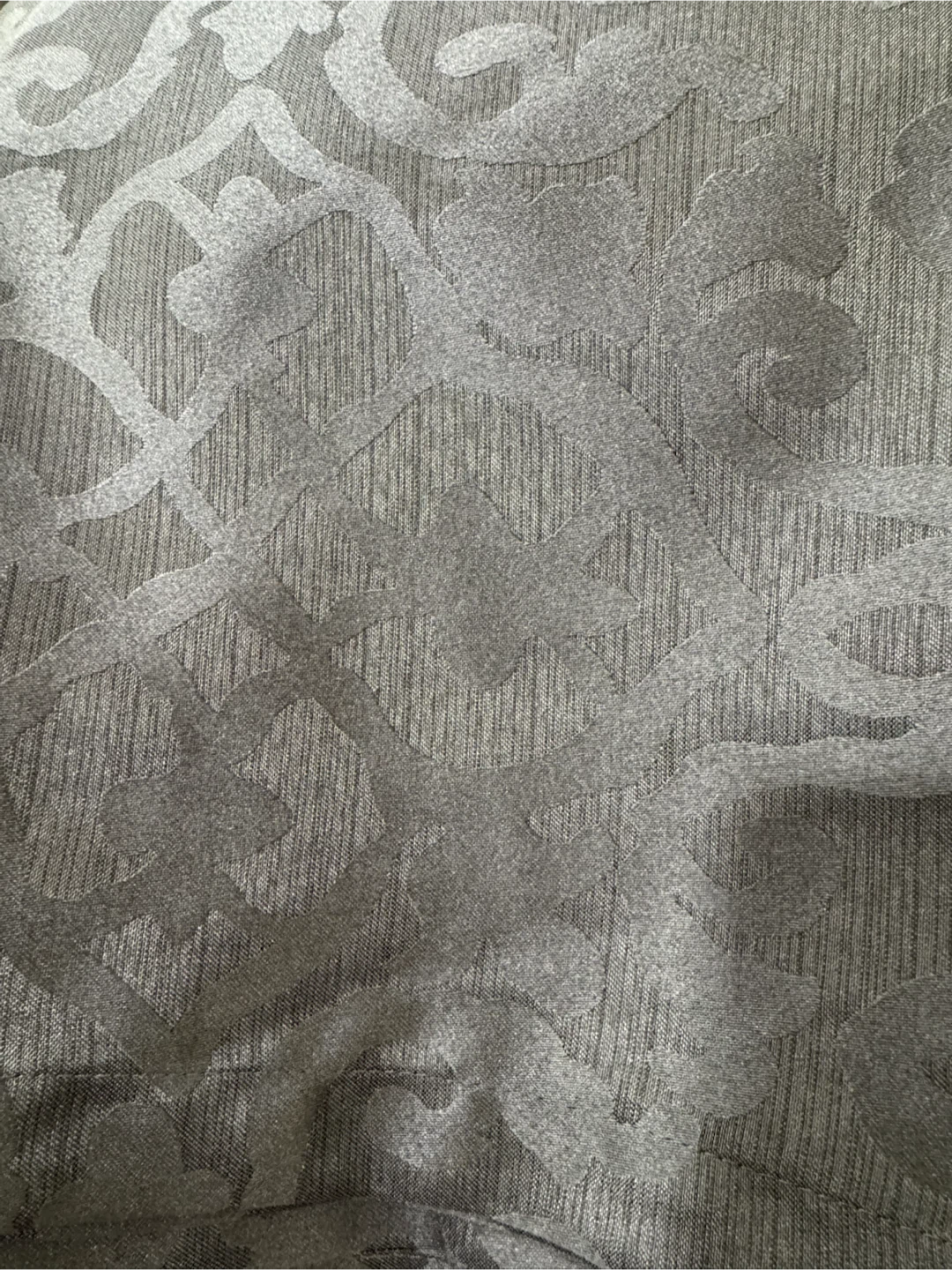 Dark Grey Damask Grommet Curtain - photo 2