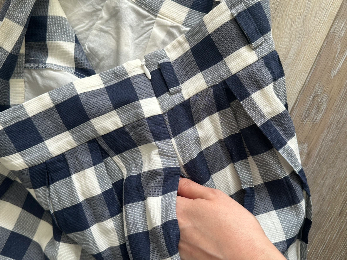 Club Monaco linen blend Gingham Check Skirt - photo 5