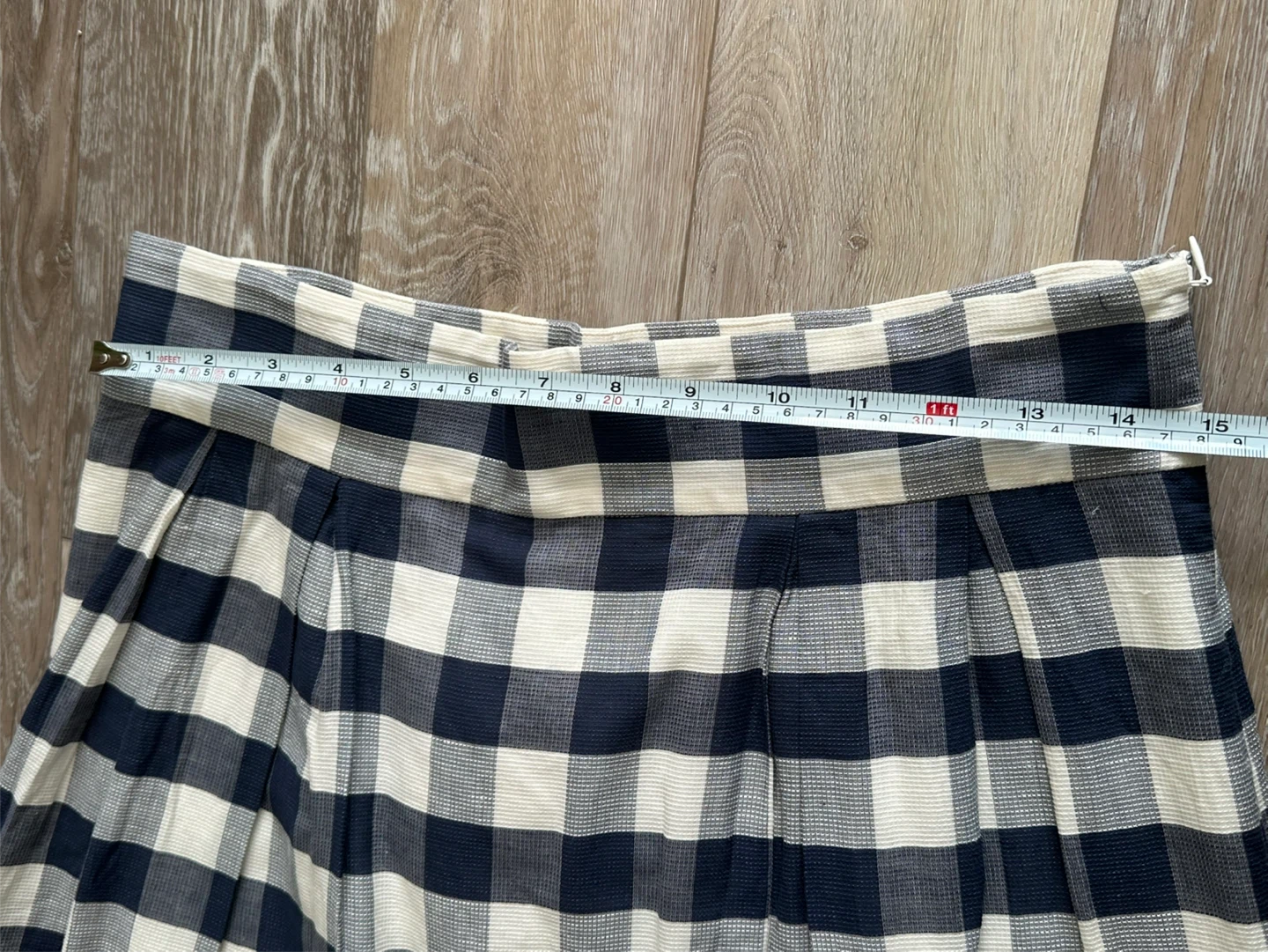 Club Monaco linen blend Gingham Check Skirt - photo 2