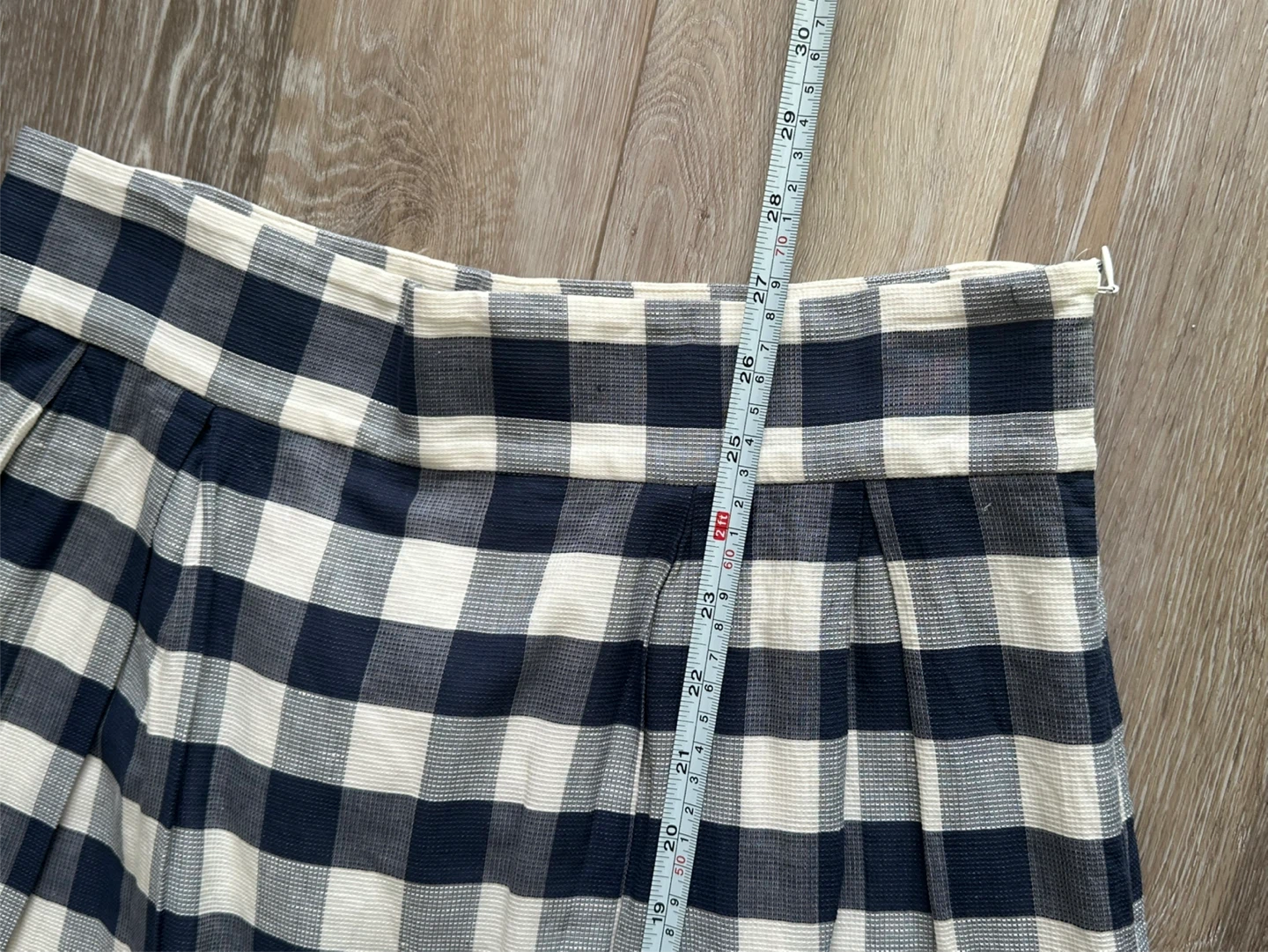 Club Monaco linen blend Gingham Check Skirt - photo 4
