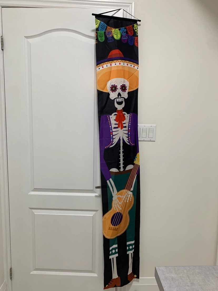 Dia de los Muertos Skeleton Door Banner