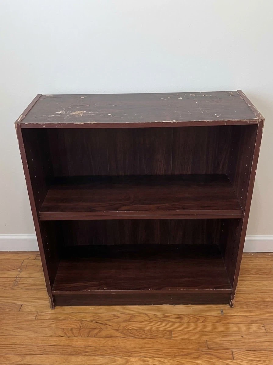 Free Dark Brown 2-Tier Bookshelf