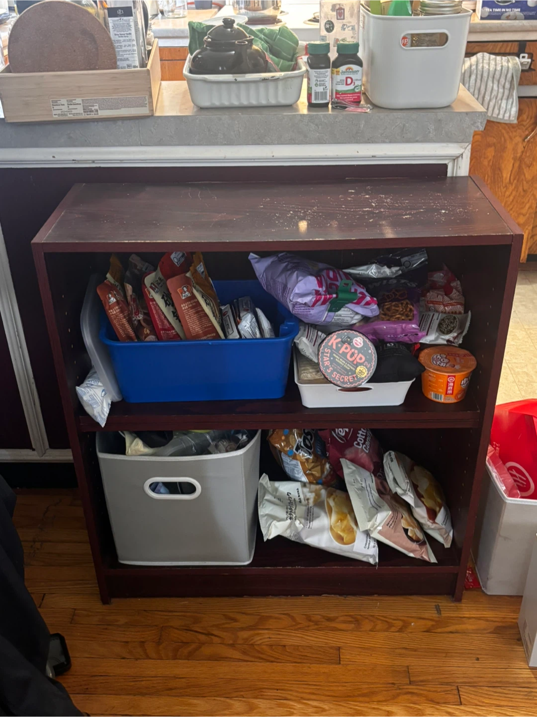 Free Dark Brown 2-Tier Bookshelf - photo 2