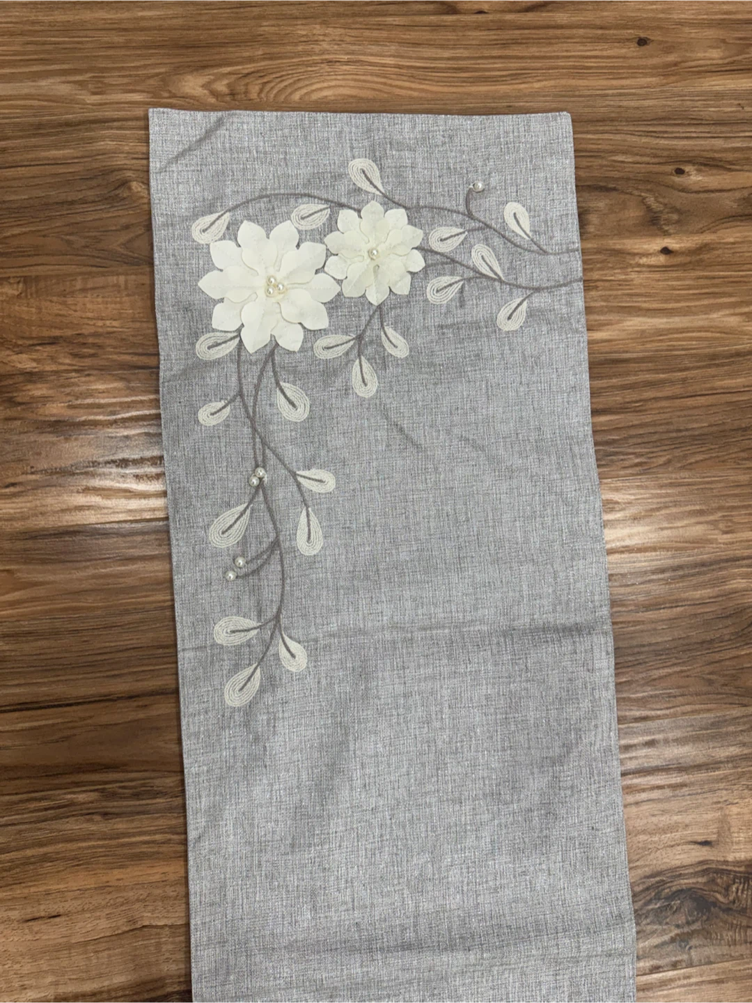Grey Floral Table Runner - photo 2