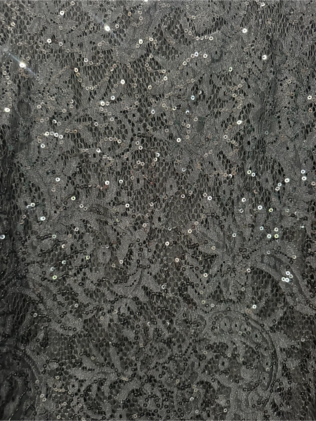 R&M Richards Black Sequin Lace Dress Size 14 - photo 3
