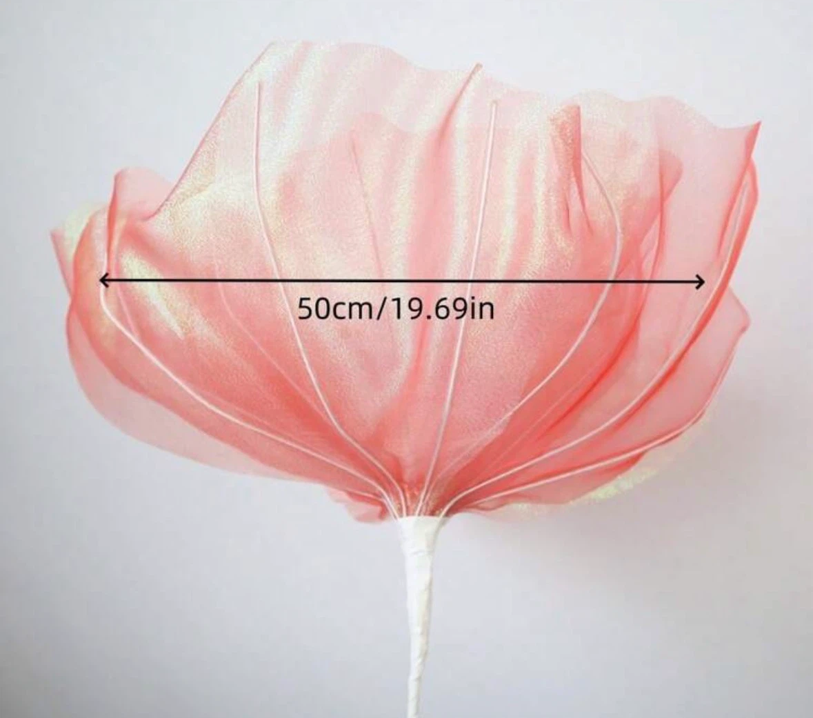 Iridescent Purple Organza Decorative Flower - photo 3