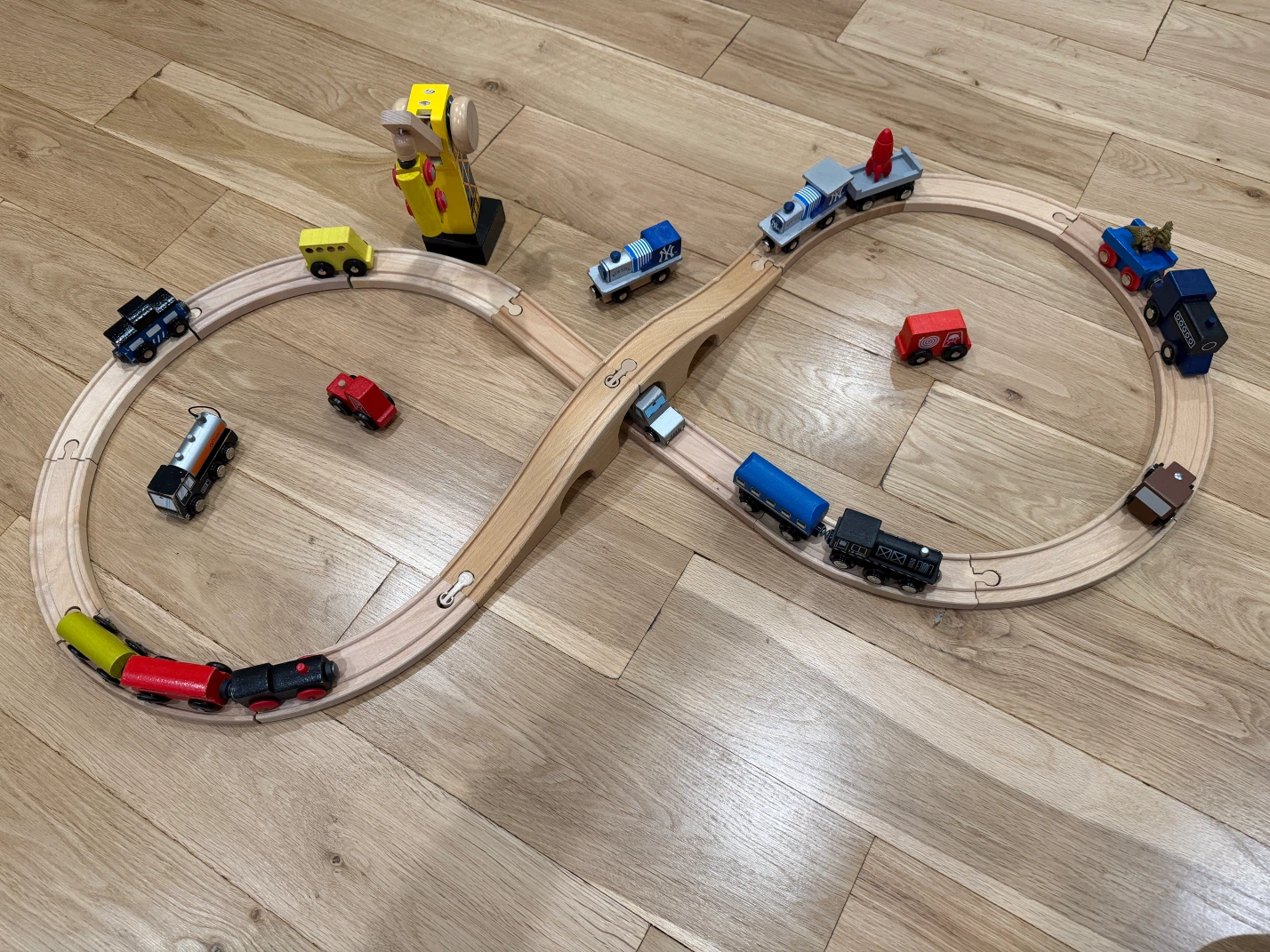 Wooden Train Set Works with Thomas & friends with Various tracks
