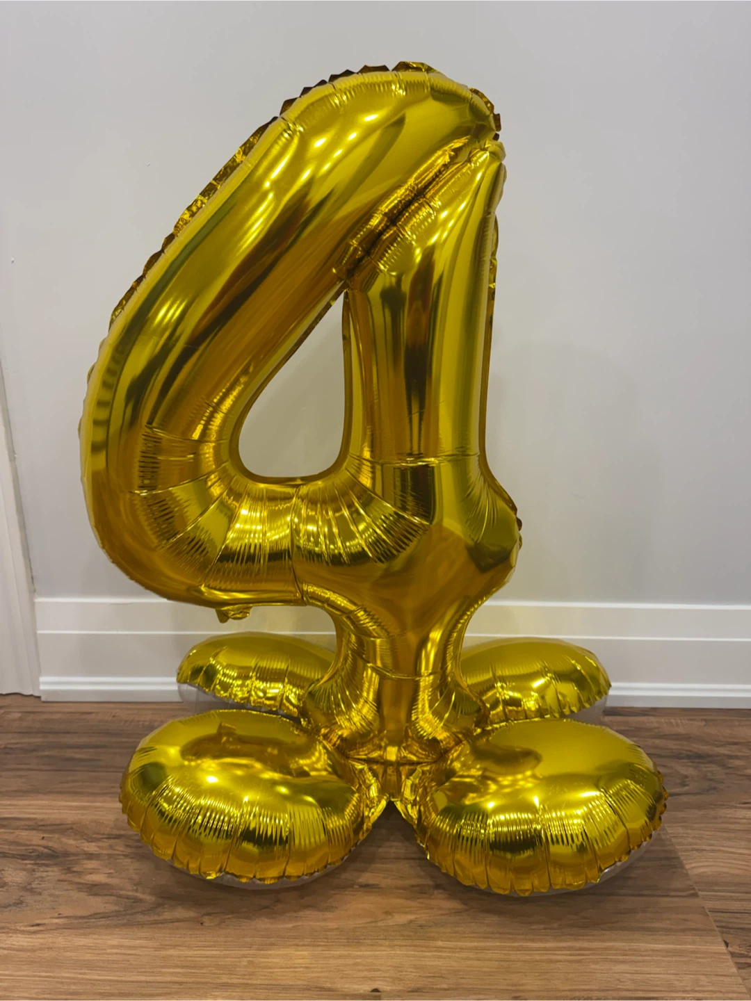 Gold Number 4 Foil Balloon